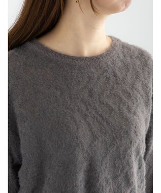 Te chichi 起毛レースニットプルオーバー（セットアップ可）《2025winter catalog item》 チャコールグレー