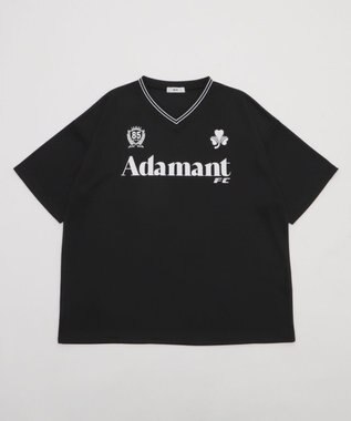 WEGO 【２点セット/ユニセックス着用ITEM/吸水速乾】アクセ付きメッシュロゴT（SS） ブラック