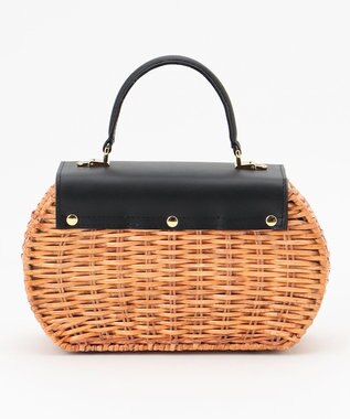 23区 【STORY7月号掲載】VIOLAdORO MIROスプリットラタン ショルダーバッグ ブラック系1