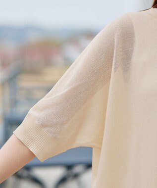 Tiaclasse 【新色追加】サラサラUVシアーニットドルマントップス エクリュ