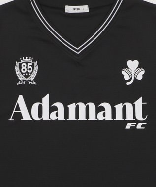 WEGO 【２点セット/ユニセックス着用ITEM/吸水速乾】アクセ付きメッシュロゴT（SS） ブラック