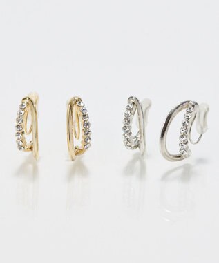 Phoebe 〈痛くないシリーズ/アレルギー対応〉ブリリアントダブルフープライトフィットイヤリング　ゴールド ゴールド