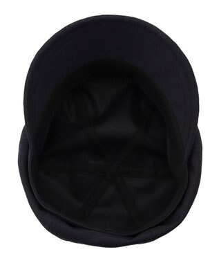 MOONBAT 【日本製/洗える/サイズ調整】フルラ (FURLA) ロゴチャーム付 キャスケット ネイビーブルー