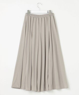 J.PRESS LADIES 【洗える】ジャージー フレアースカート ベージュ系