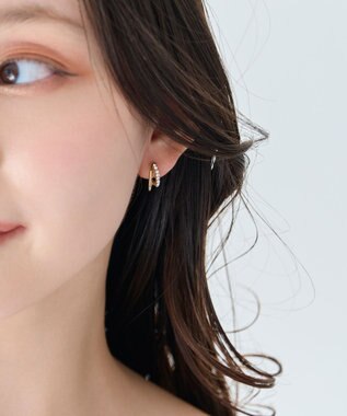 Phoebe 〈痛くないシリーズ/アレルギー対応〉ブリリアントダブルフープライトフィットイヤリング　ゴールド ゴールド