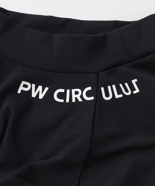 PW CIRCULUS 【WOMEN】パフスリーブメッシュコンビ モックネックT ゴルフウェア レディース ブラック系