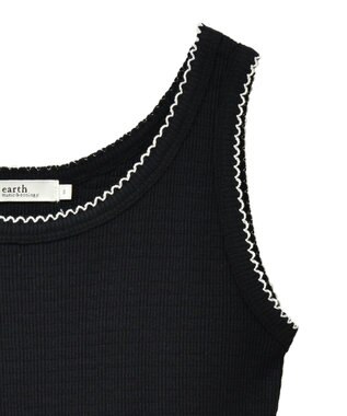 earth music&ecology ピコトリミングタンクトップ Black