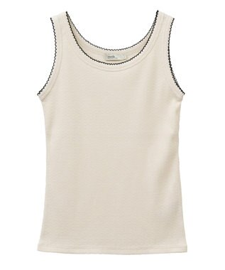 earth music&ecology ピコトリミングタンクトップ Ivory