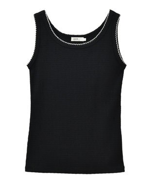 earth music&ecology ピコトリミングタンクトップ Black