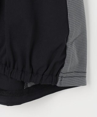 PW CIRCULUS 【WOMEN】パフスリーブメッシュコンビ モックネックT ゴルフウェア レディース ブラック系