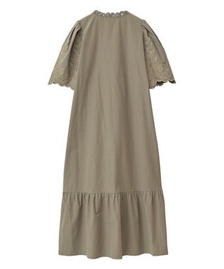 Green Parks ■ＥＳＣＡＲ　刺繍スリーブギャザーワンピース Khaki