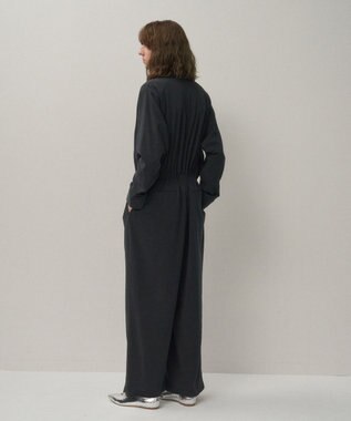 ATON FRESCA PLATE NUBUCK | オーバーサイズジャンプスーツ CHARCOAL GRAY