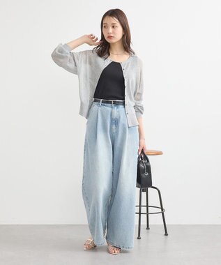 earth music&ecology ピコトリミングタンクトップ Black