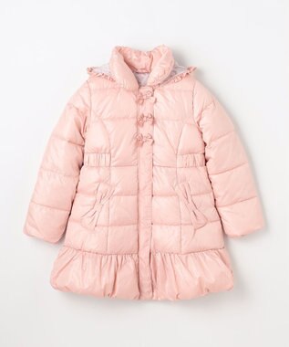 ANY KIDS 【フード取り外し/洗濯機可能】Aラインコート ピンク