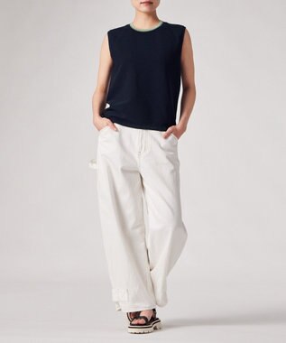 Paul Smith コントラストトリム ノースリーブニット ネイビー