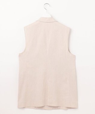 自由区 【セットアップ対応・洗える】リネンビスコースストレッチ ジレ フラックス