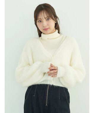 earth music&ecology ねこ毛ライク２ｗａｙボレロ Ivory