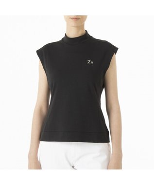 ZERO HALLIBURTON 【吸水速乾・UVケア】 フレンチスリーブモックネックTシャツ ZHG-W5S6b 82981 ブラック