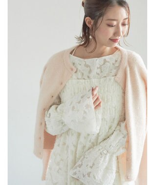 Te chichi 【宮本茉由着用】カットジャガードチュニックブラウス
