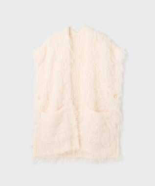 GRACE CONTINENTAL 起毛ニットベスト ホワイト