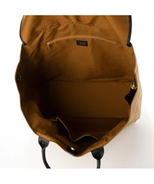 UNBILLION perche パラフィンキャンバス2wayボストントート ライトブラウンブラック