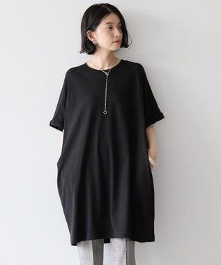 AMERICAN HOLIC 袖ロールアップカットチュニック Black