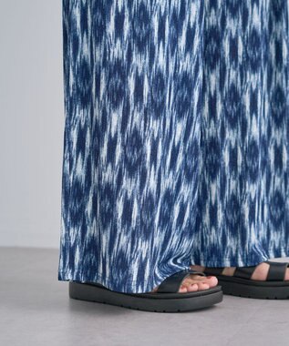Green Parks シアーカットワイドパンツ Blue
