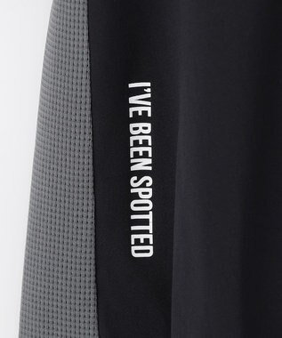 PW CIRCULUS 【WOMEN】パフスリーブメッシュコンビ モックネックT ゴルフウェア レディース ブラック系