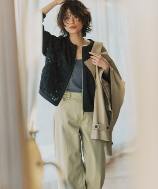 23区 ドレープツイル 2WAY キャミソール グレー系