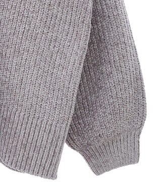 Green Parks ベロアモールＶネックカーディガン Gray