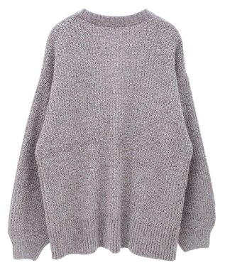 Green Parks ベロアモールＶネックカーディガン Gray