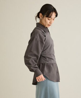 CRAFT STANDARD BOUTIQUE 2点セット/レイヤードタンクトップシャツ Charcoal Gray