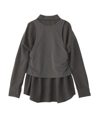 CRAFT STANDARD BOUTIQUE 2点セット/レイヤードタンクトップシャツ Charcoal Gray