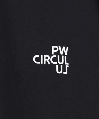 PW CIRCULUS 【WOMEN】パフスリーブメッシュコンビ モックネックT ゴルフウェア レディース ブラック系