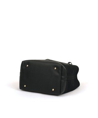 UNBILLION cachecache ショルダー付きパーテーションキャンバストート ブラックブラック