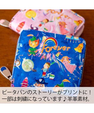 tsumori chisato CARRY ピーターパン ラウンドファスナー 2つ折り財布 ブルー