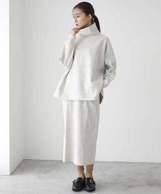 Green Parks 圧縮ポンチゆるタートルプルオーバー Ivory