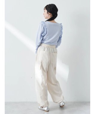 earth music&ecology シャーリングカットプルオーバー Blue