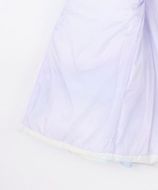 ANY KIDS 【フード取り外し/洗濯機可能】中綿フリル リボンコート レインボー