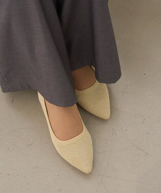 steppi 【洗える/撥水】グリッター ポインテッド パンプス ゴールド ラメ