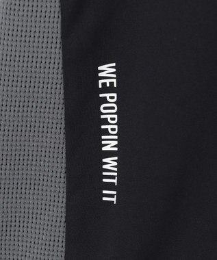 PW CIRCULUS 【WOMEN】パフスリーブメッシュコンビ モックネックT ゴルフウェア レディース ブラック系