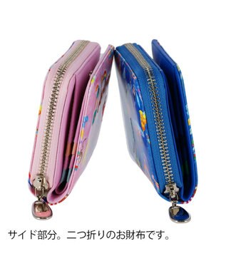 tsumori chisato CARRY ピーターパン ラウンドファスナー 2つ折り財布 ブルー