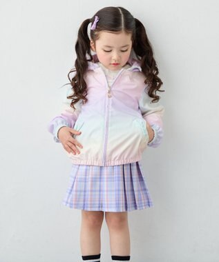 ANY KIDS 【フード取り外し/洗濯機可能】撥水加工リバーシブルゾン レインボー