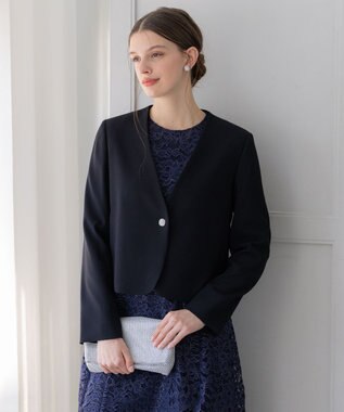 23区 S 【APPLAUDIR】クリアジョーゼット 3WAYコンパクトジャケット ブラック系