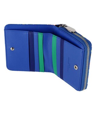 tsumori chisato CARRY ピーターパン ラウンドファスナー 2つ折り財布 ブルー