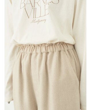 earth music&ecology ヘリンボーンイージーパンツ Ivory