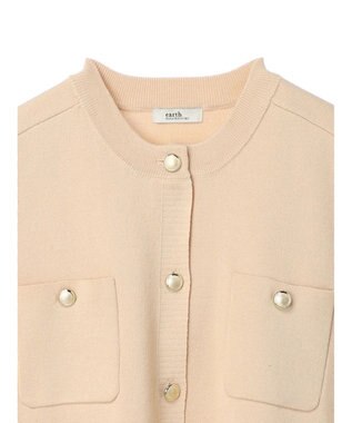 earth music&ecology 金ボタンニットベスト Beige