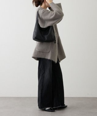 russet レザーホーボーバッグ M(CE-1658) Black