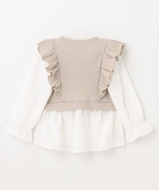 ANY KIDS レイヤード ブラウス ベージュ