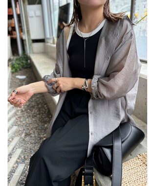 Green Parks ショルダースリット２ＷＡＹシャツ Gray